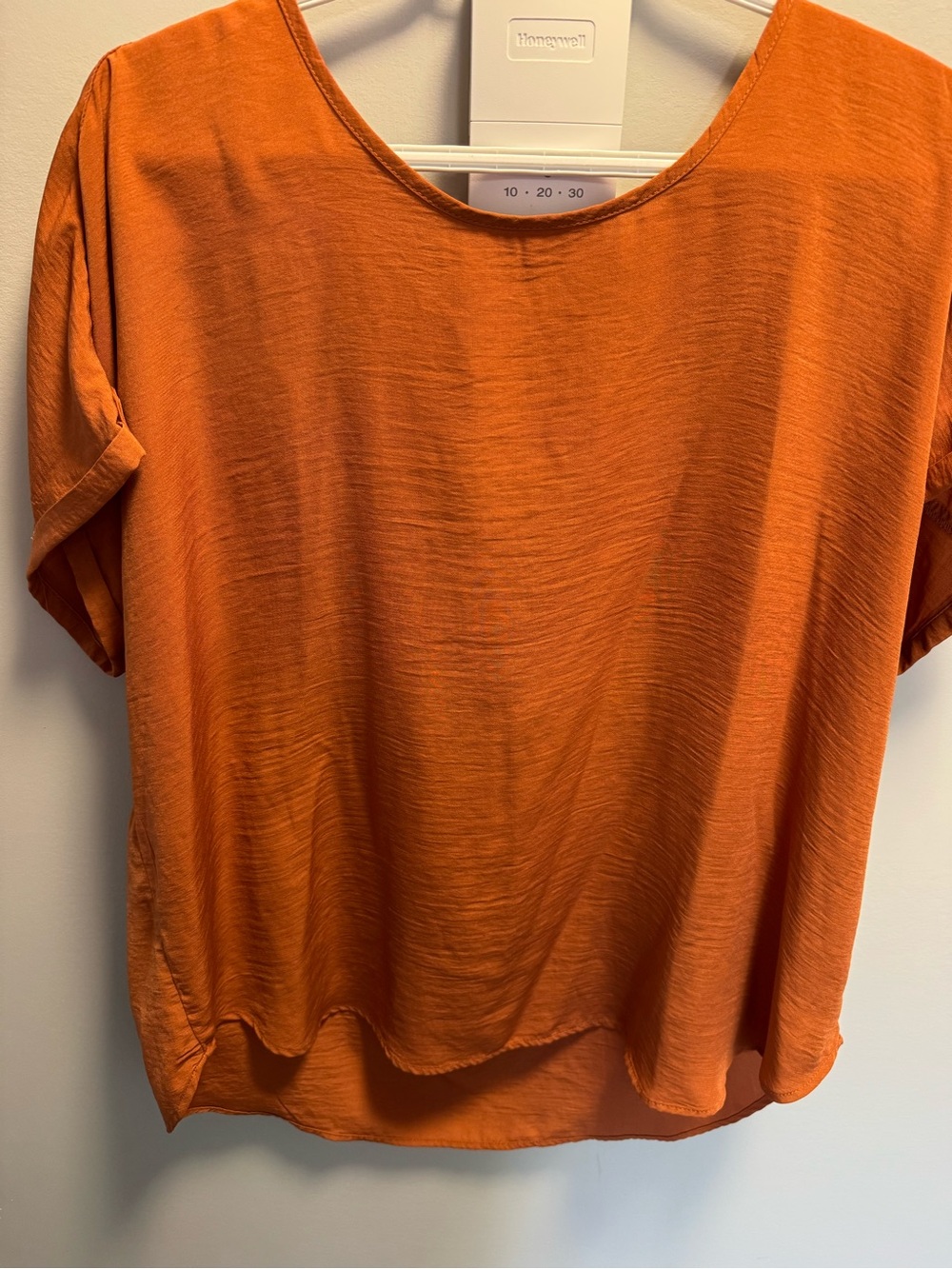 Maurices Short Sleeve Scoop Neck Tee in Bright Orange